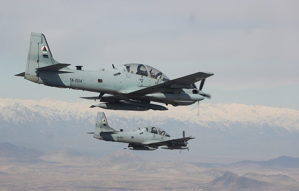 Afghan Air Force Super Tucano A 29 over Kabul Afghanistan 2020 Maj. M.R.T