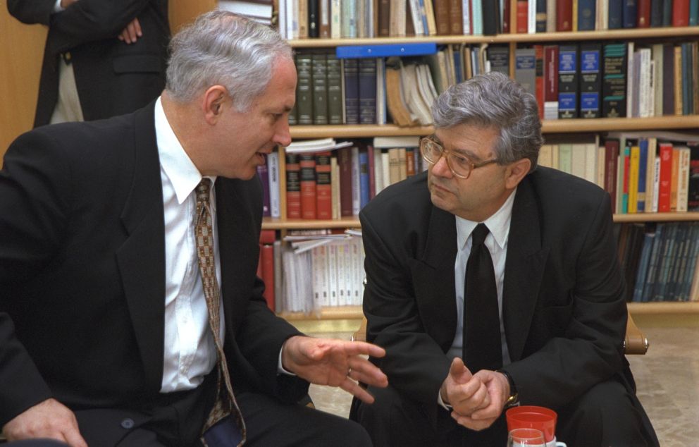 Benjamin Netanyahu and Aharon Barak