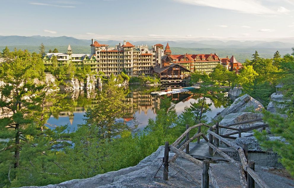 Mohonk Mountain House 2011 View of Mohonk Guest Rooms from One Hiking Trail Fred Hsu