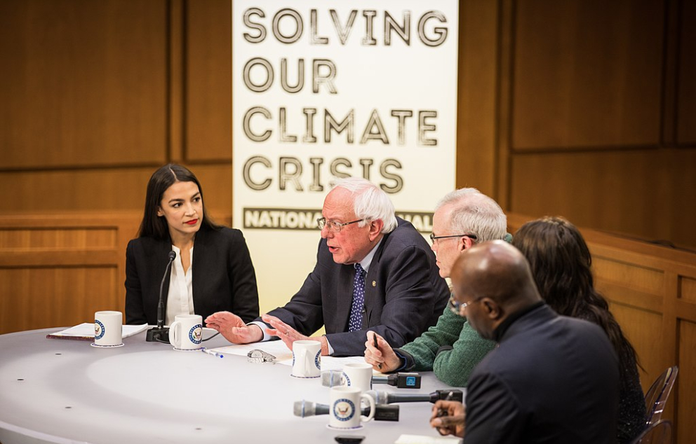 Ocasio Cortez and Senator Bernie Sanders 2018 Senate Democrats