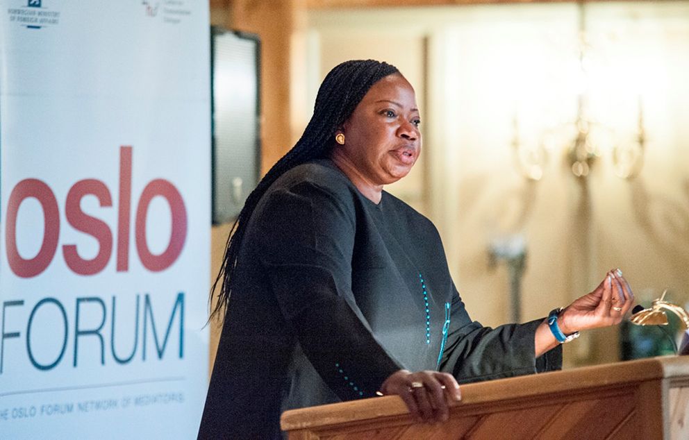 Oslo Forum 2014 ICC Prosecutor Fatou Bensouda Stine Merethe Eid