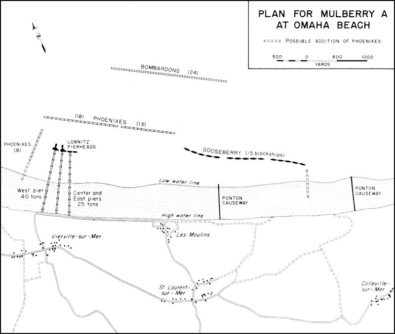 Plan of Mulberry A at Omaha Beach H. Damon
