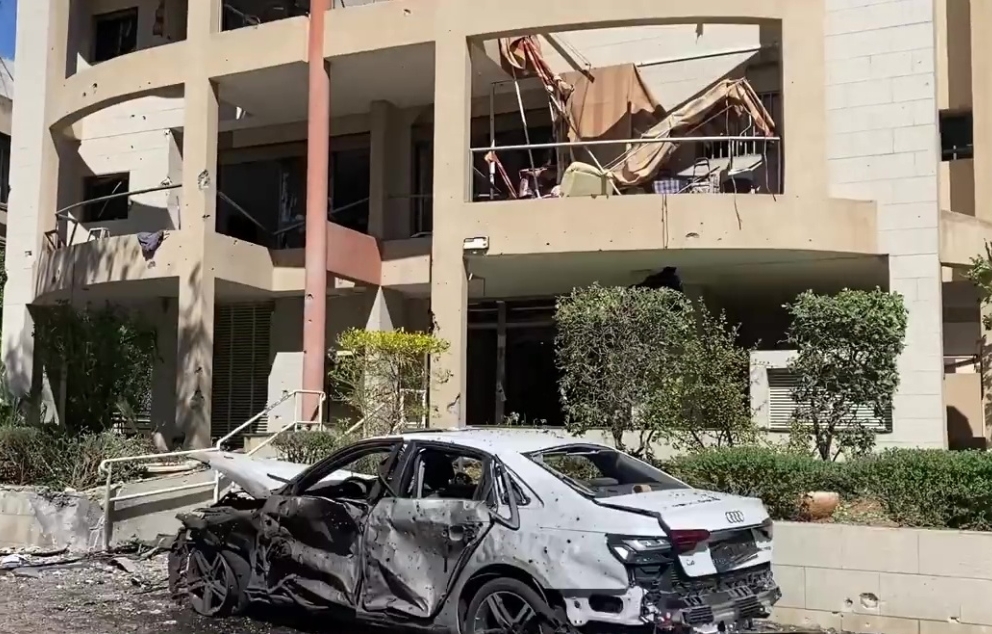 Ramat Gan after a missile hit May 2021. II IDF