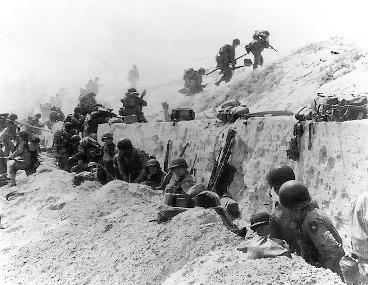 Soldiers of the 8th Infantry Regiment Utah Beach June 1944