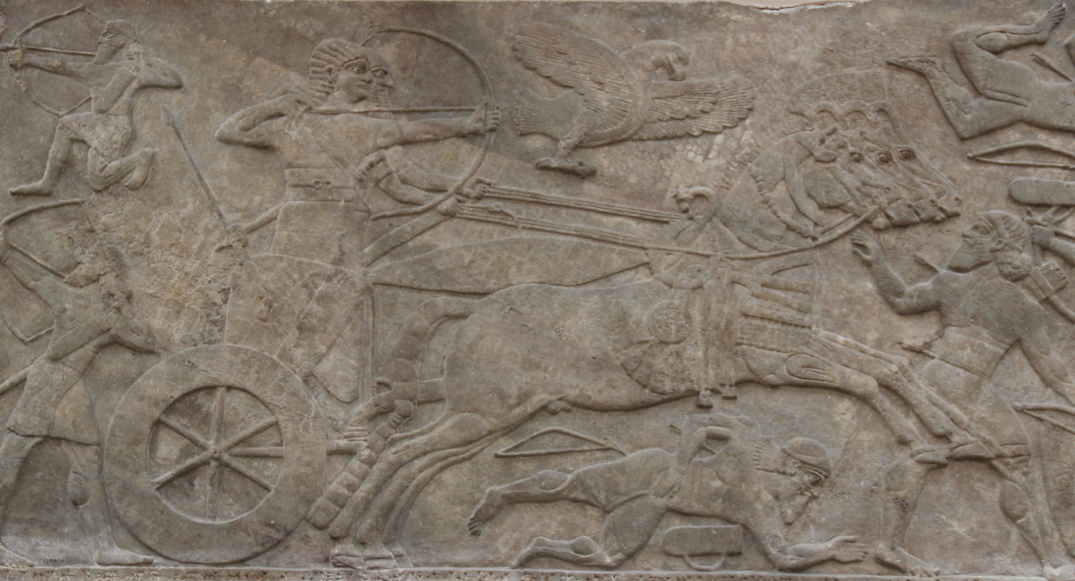 War Chariot Neo Assyrian Gypsum Wall Panel Relief Reign of Ashurnasirpal II North West Palace Nimrud 865 860 BC Flickr Gary Todd Cropped